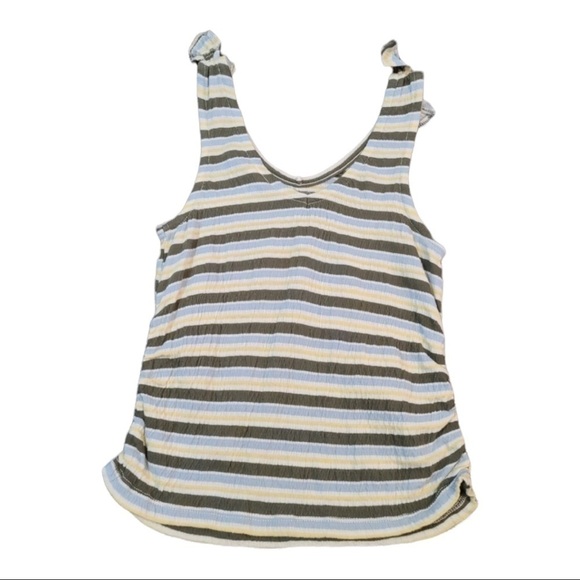 MELROSE and Market Soft Striped Tank Top with knotted shoulders Size M - Picture 1 of 2
